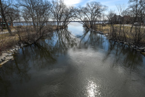 Yahara River flowing into Lake Monona